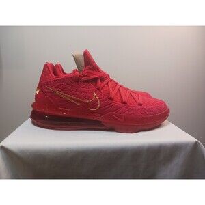 2020 Nike LeBron 17 Low Shoes Mens Size 9.5 Red Gold Basketball CD5008-600 Snea